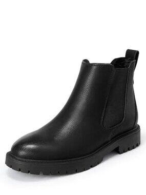 🆕 Women's Chelsea Ankle Boots Winter Snow Booties Slip On Warm Fur Lined